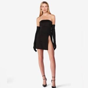 NWOT Miscreants London x Revolve Cupid Mini Dress In Black Size US 6